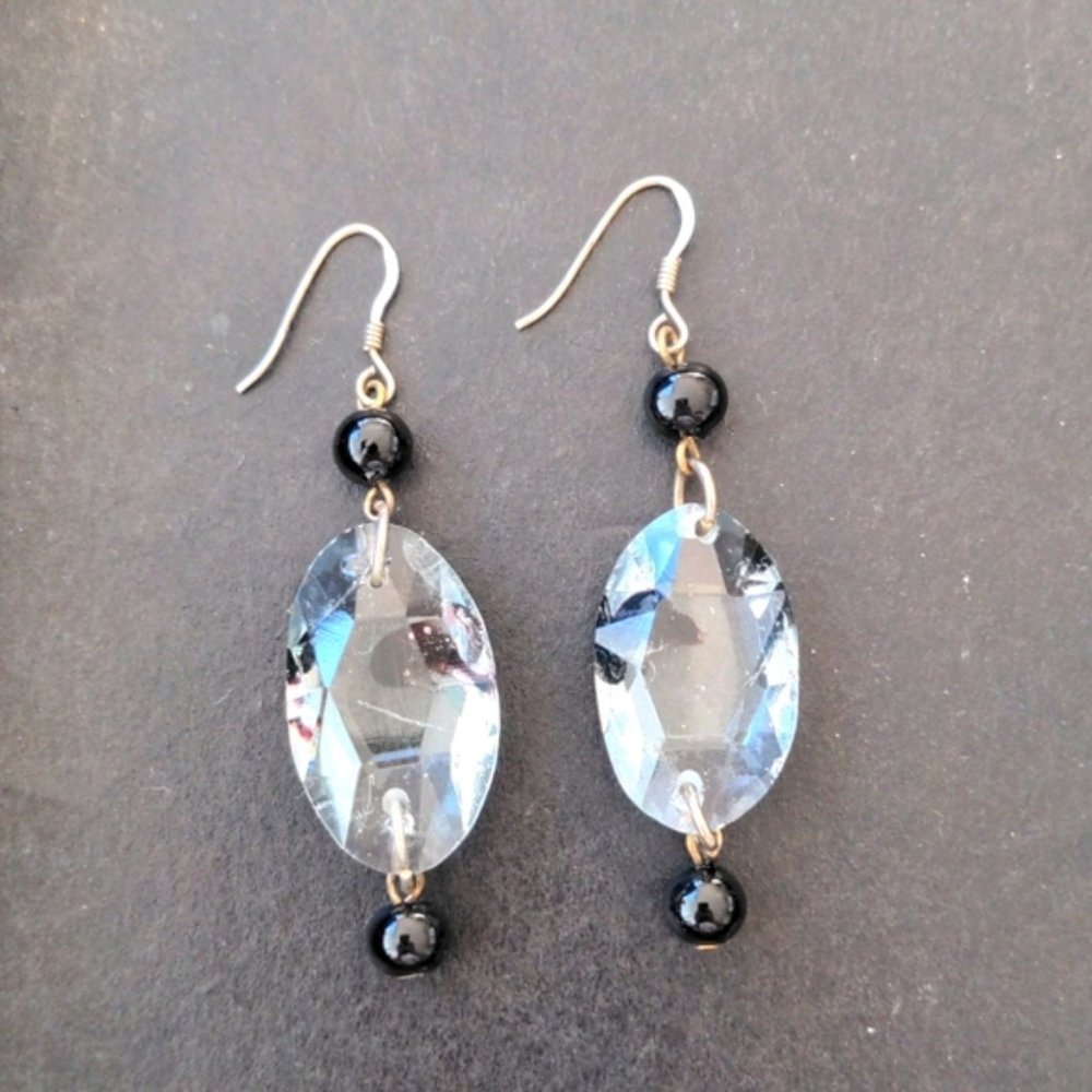 Vintage 925 sterling silver handmade dangle earrings